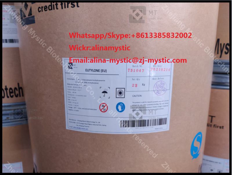 Eutylone(EU) CAS No.802855-66-9 Synonyms	Butyrophenone,2-(ethylamino)-3',4'-(methylenedioxy); 1-Butanone,1-(1,3-benzodioxol-5-yl)-2-(ethylamino)-; Eutylone;