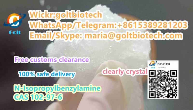 N-Isopropylbenzylamine clearly crystals CAS 102-97-6 Benzylisopropylamine China supplier 100% safe delivery Wickr me:goltbiotech