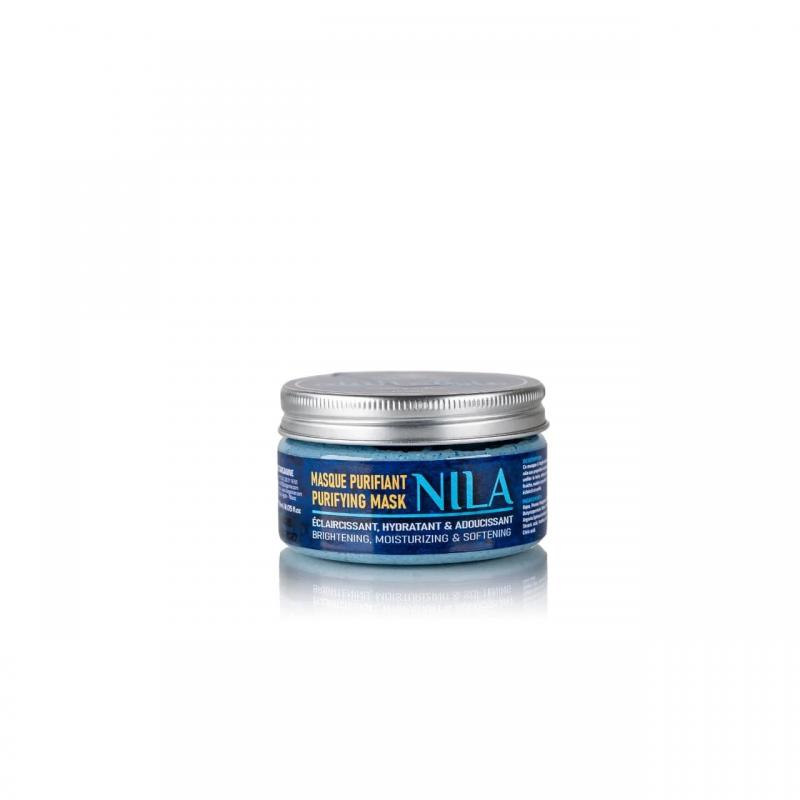 Moroccan Lava Clay Ghassoul Mask with Blue Nila & Rose Water 