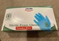 Nitrile Disposable Gloves Powder Free Exam Gardening Cooking Cleaning 100PCS DN1001 (Blue-L)