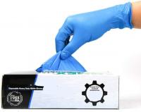 Nitrile Disposable Gloves Powder Free Exam Gardening Cooking Cleaning 100PCS DN1001 (Blue-L)