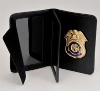 Leather Badge Holder Purse, Leather Badge Holder Wallet, Belt Clip Badge 