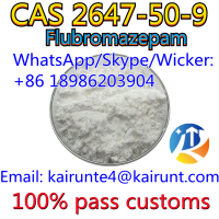 Fast Safe CAS 2647-50-9 delivery Flubromazepam 99% White Powder kairunte