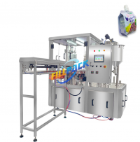 Spout pouch filling capping machine for juice, soymilk, ketchup, jelly, chocolate, soup