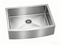 wide single bowl stainless steel farmhouse sink 33x22x9