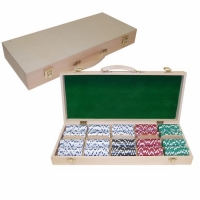  500 Pc Striped Dice Wooden Set